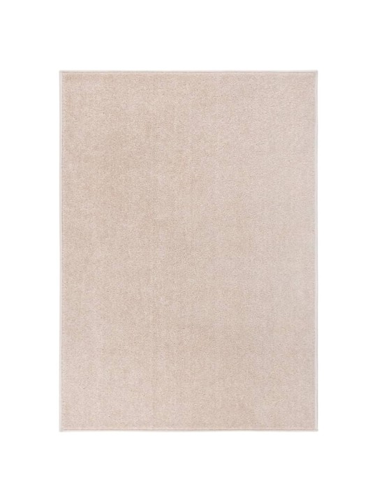 Lyhytnukkainen matto 140x200 cm tumma beige