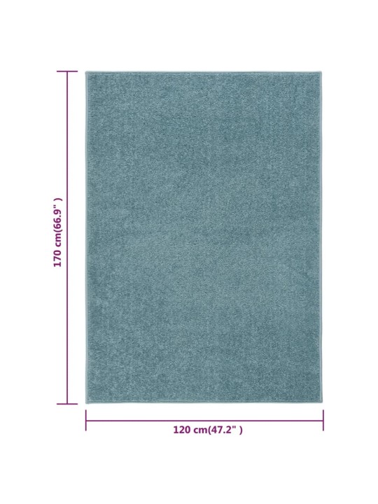 Lyhytnukkainen matto 120x170 cm sininen