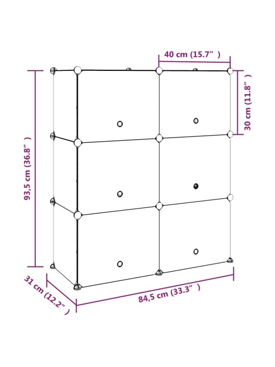 Kenkäteline musta 84,5x31x93,5 cm PP