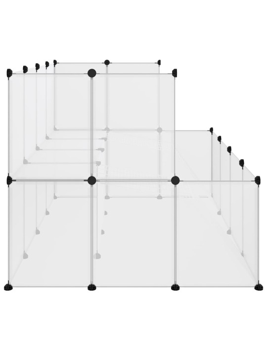 Pieneläinhäkki läpinäkyvä 143x107x93 cm PP ja teräs