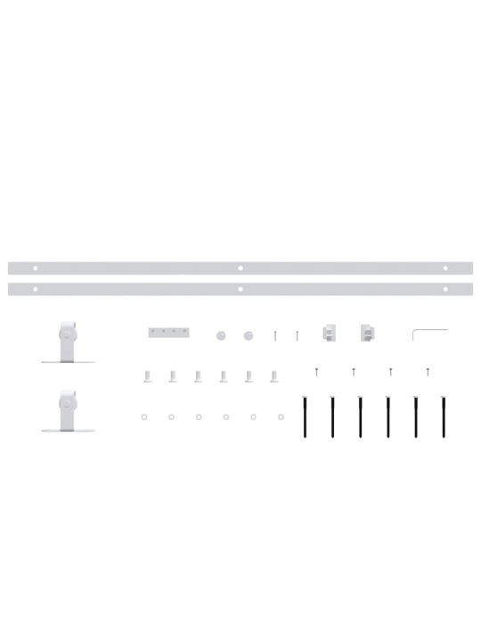 Kaapin liukuoven asennussarja mini hiiliteräs valkoinen 183 cm