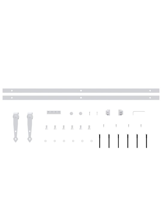 Kaapin liukuoven asennussarja mini hiiliteräs valkoinen 183 cm