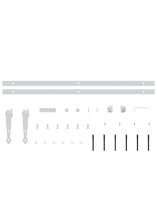 Kaapin liukuoven asennussarja mini hiiliteräs valkoinen 122 cm