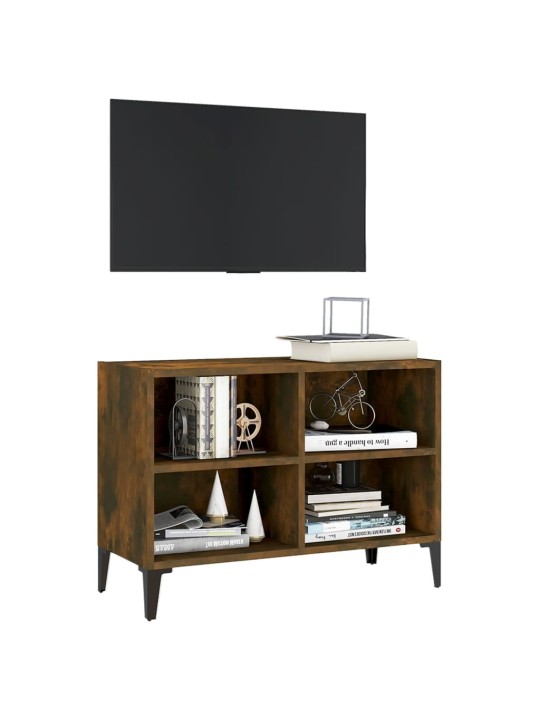 Tv-taso metallijaloilla savutammi 69,5x30x50 cm