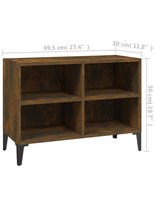 Tv-taso metallijaloilla savutammi 69,5x30x50 cm