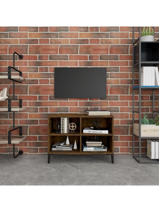 Tv-taso metallijaloilla savutammi 69,5x30x50 cm