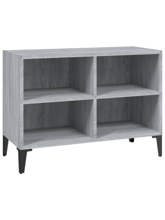 Tv-taso metallijaloilla harmaa sonoma 69,5x30x50 cm