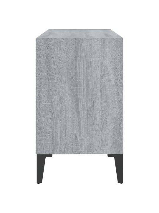 Tv-taso metallijaloilla harmaa sonoma 69,5x30x50 cm