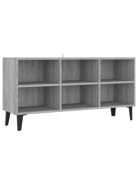 Tv-taso metallijaloilla harmaa sonoma 103,5x30x50 cm