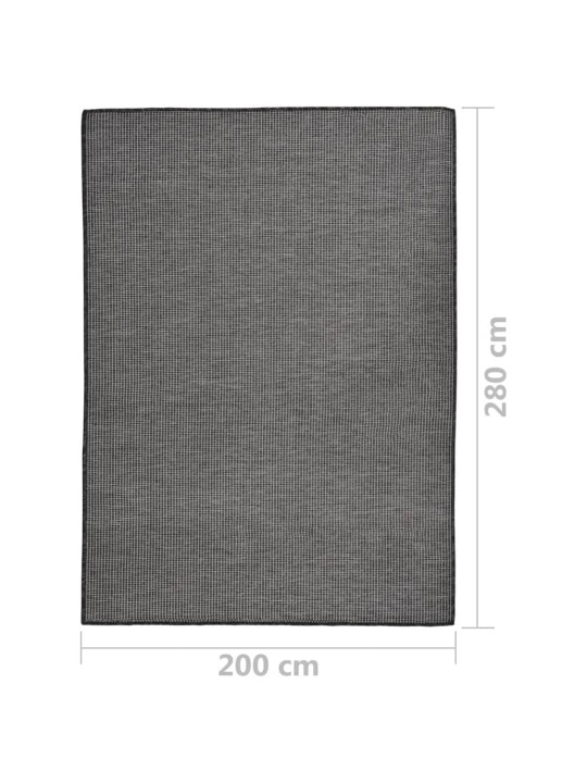 Ulkomatto Flatweave 200x280 cm harmaa