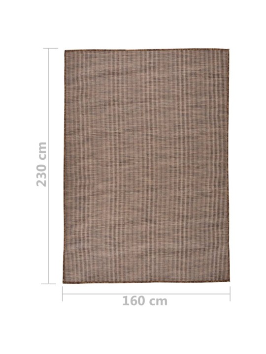 Ulkomatto Flatweave 160x230 cm ruskea