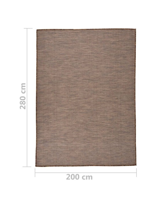 Ulkomatto Flatweave 200x280 cm ruskea