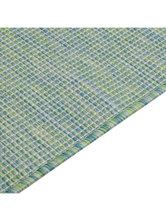 Ulkomatto Flatweave 80x150 cm turkoosi