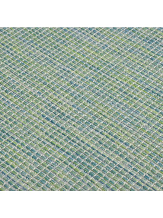 Ulkomatto Flatweave 80x250 cm turkoosi