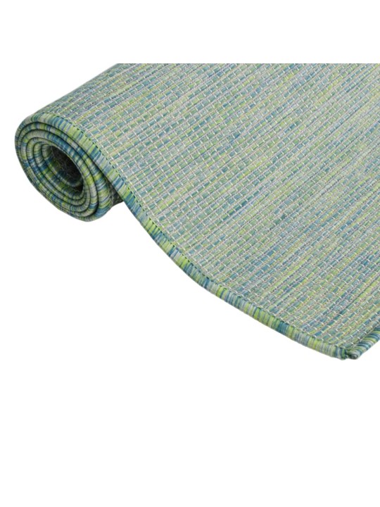 Ulkomatto Flatweave 200x280 cm turkoosi