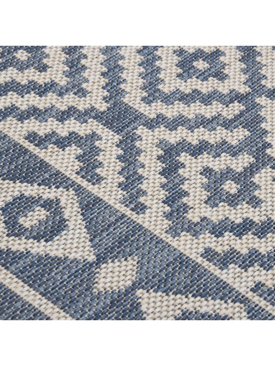 Ulkomatto Flatweave 80x150 cm siniset raidat