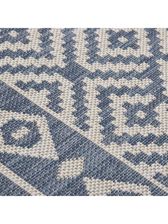 Ulkomatto Flatweave 120x170 cm siniset raidat