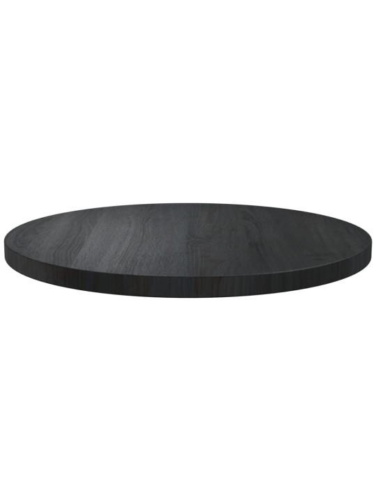 Pöytälevy musta ø50x2,5 cm täysi mänty