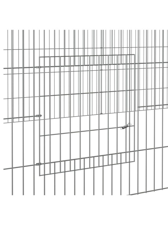 3-paneelinen kanihäkki 325x109x54 cm galvanoitu rauta