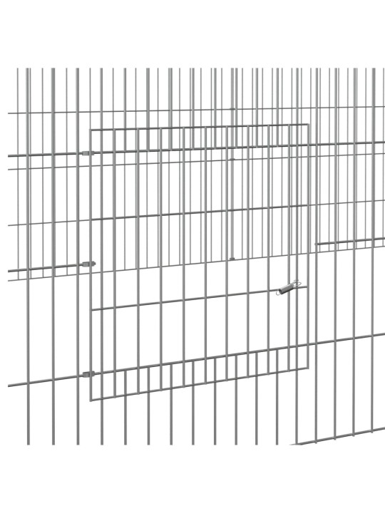 5-paneelinen kanihäkki 541x109x54 cm galvanoitu rauta