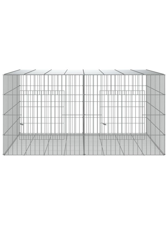 2-paneelinen Kanihäkki 110x79x54 cm galvanoitu rauta