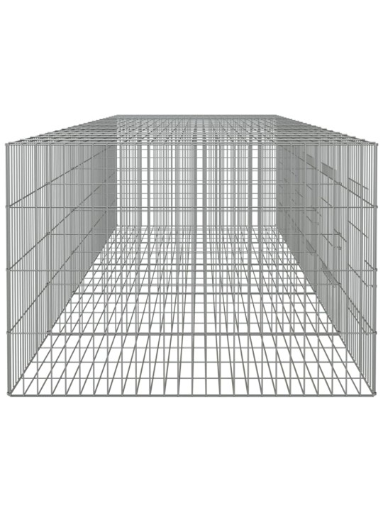 5-paneelinen kanihäkki 273x79x54 cm galvanoitu rauta