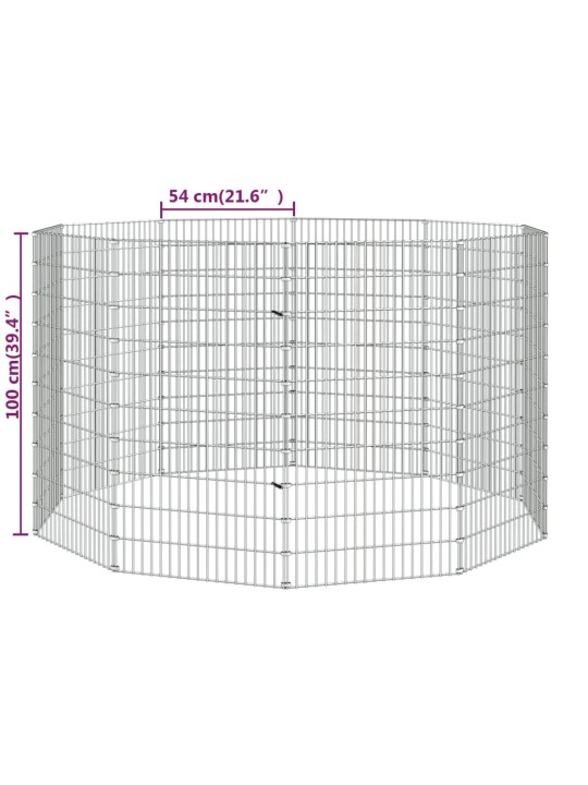 Eläinhäkki Free Range 10-paneelia 54x100 cm galvanoitu rauta