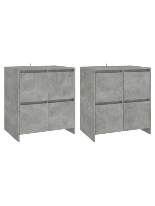 Senkit 2 kpl betoninharmaa 70x41x75 cm lastulevy