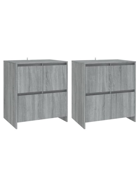 Senkit 2 kpl harmaa sonoma 70x41x75 cm tekninen puu