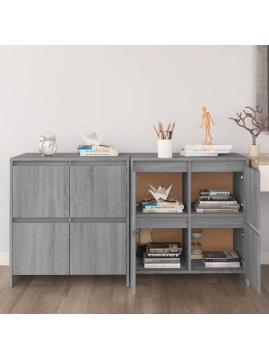 Senkit 2 kpl harmaa sonoma 70x41x75 cm tekninen puu