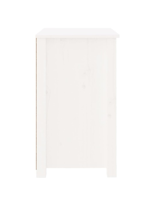 Yöpöydät 2 kpl valkoinen 50x35x61,5 cm täysi mänty