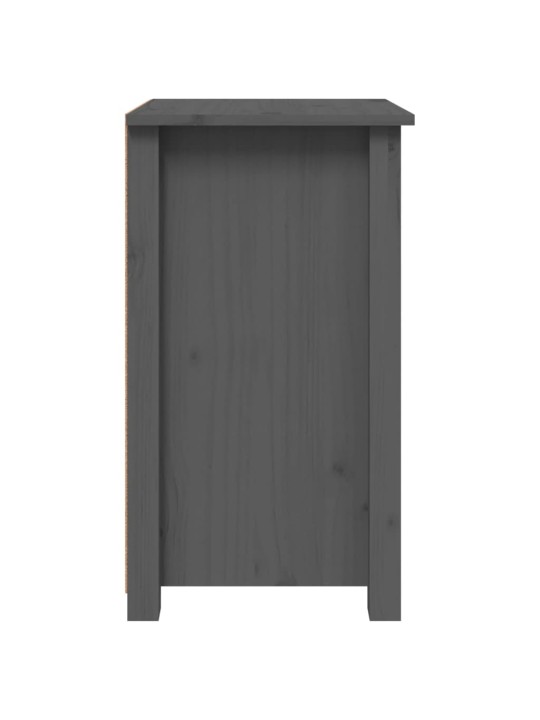 Yöpöytä harmaa 40x35x61,5 cm täysi mänty