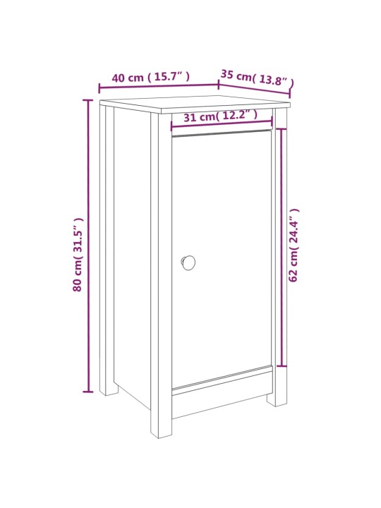 Senkit 2 kpl 40x35x80 cm täysi mänty