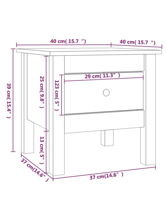 Senkit 2 kpl valkoinen 40x40x39 cm täysi mänty