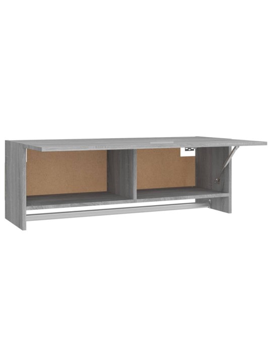 Vaatekaappi harmaa sonoma 100x32,5x35 cm tekninen puu