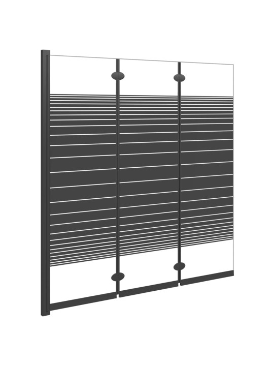 Kokoontaittuva suihkukaappi 3 paneelia 130x130 cm ESG musta