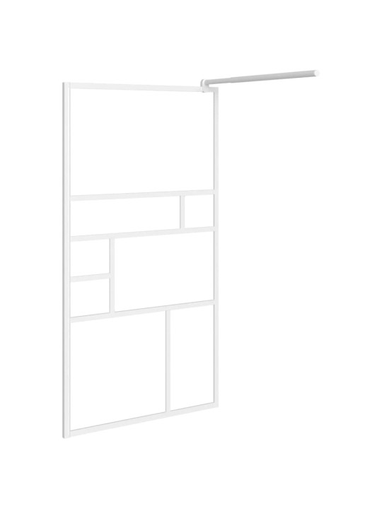 Walk-in suihkuseinä 90x195 cm esg-lasi valkoinen