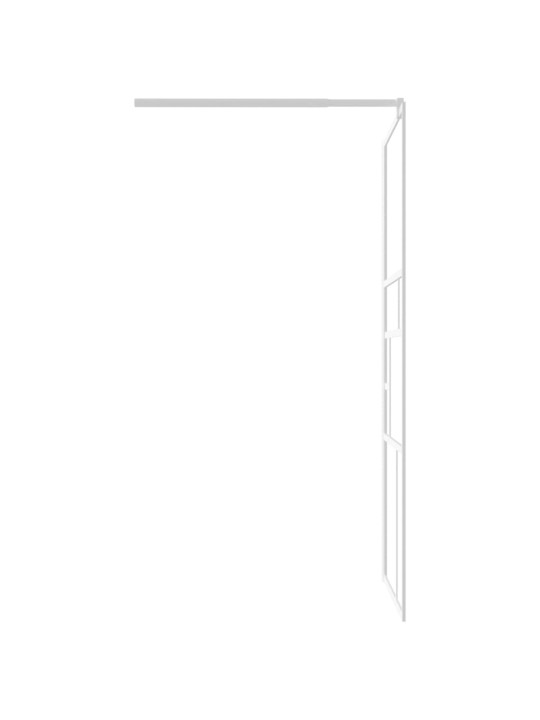 Walk-in suihkuseinä 90x195 cm esg-lasi valkoinen