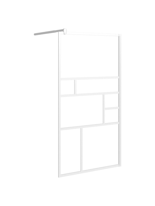 Walk-in suihkuseinä 115x195 cm esg-lasi valkoinen