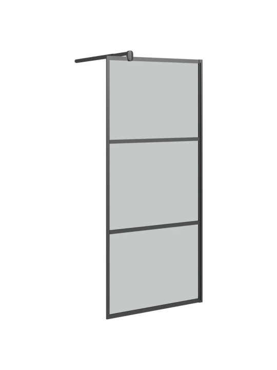 Walk-in suihkuseinäke 80x195 cm tumma ESG-lasi musta