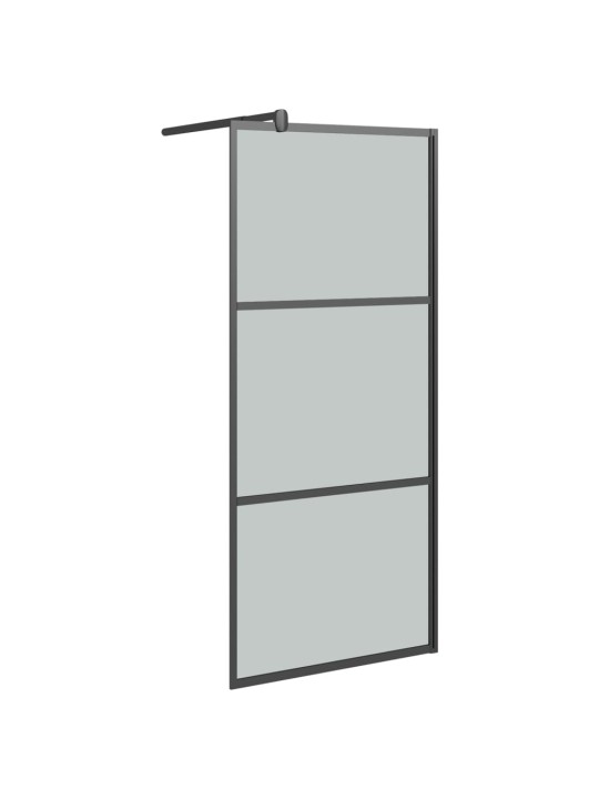 Walk-in suihkuseinäke 90x195 cm tumma esg-lasi musta