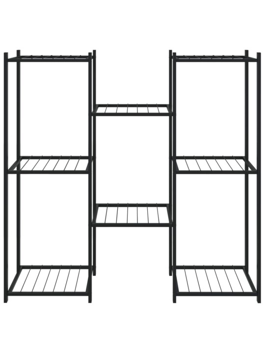 Kukkateline 83x25x80 cm musta rauta