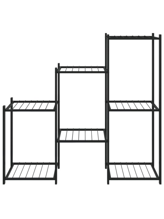 Kukkateline 83x25x80 cm musta rauta