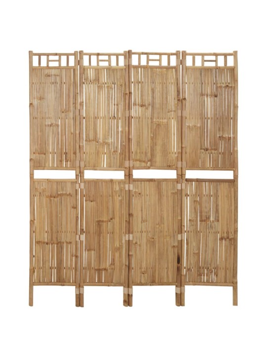 4-paneelinen tilanjakaja bambu 160x180 cm