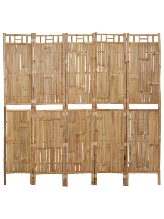 5-paneelinen tilanjakaja bambu 200x180 cm