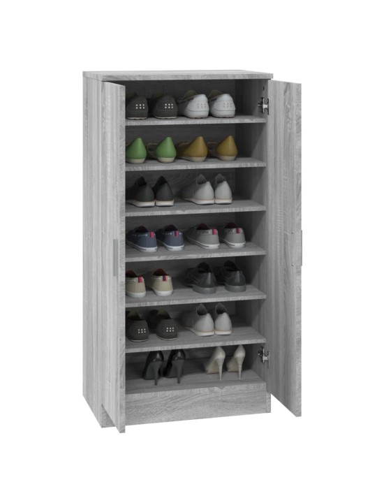 Kenkäkaappi harmaa sonoma 55x35x108 cm tekninen puu