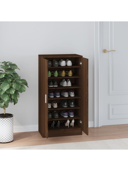 Kenkäkaappi ruskea tammi 55x35x108 cm tekninen puu
