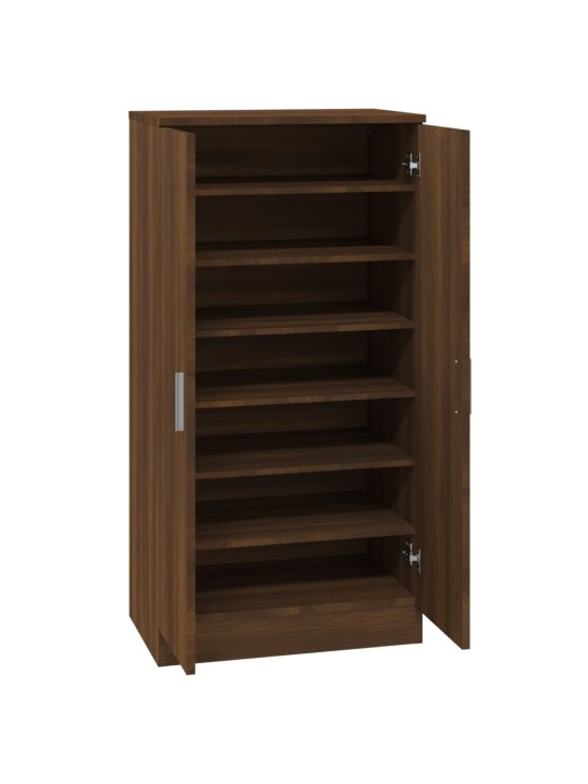 Kenkäkaappi ruskea tammi 55x35x108 cm tekninen puu