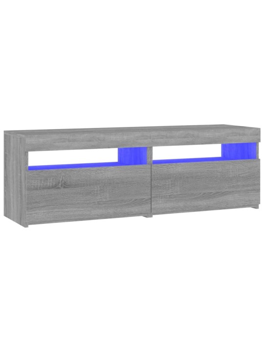 TV-tasot 2 kpl LED-valoilla harmaa Sonoma 60x35x40 cm