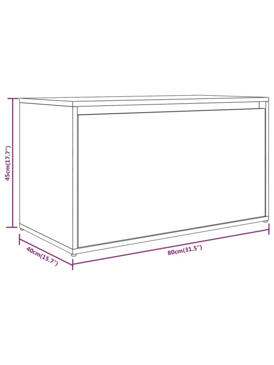 Eteisen penkki 80x40x45 cm savutammi tekninen puu